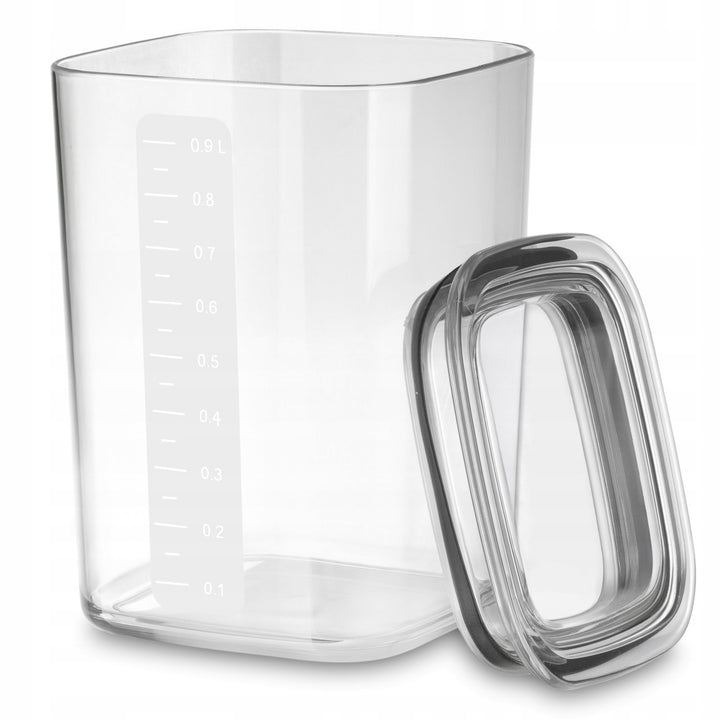Practic-keukendozen voor losse producten, inhoud 0,6 l, 0,9 l, 1,5 l, deksels met afdichting,