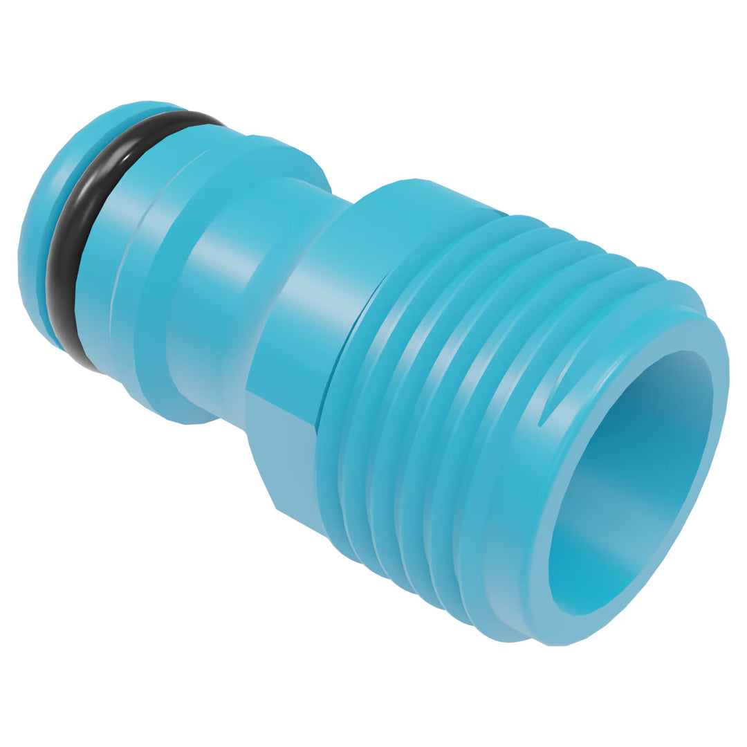 Tuinslang Economic 1/2" 50 m + standaard, aansluiting met binnendraad 3/4", aansluiting met buitendraad 1/2", doorstroom- en stop-snelkoppeling 1/2" + 8-standen sproeipistool Cellfast Mix Ideal