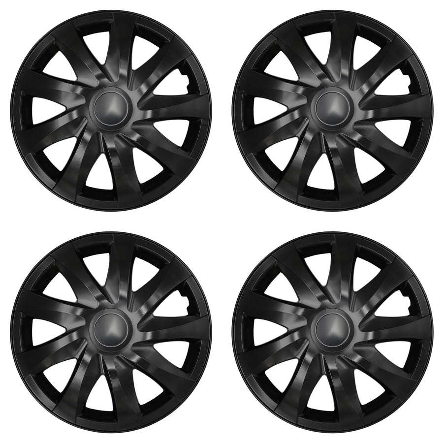 Universele wieldoppen 13'' NRM DRACO matzwart, 4 stuks