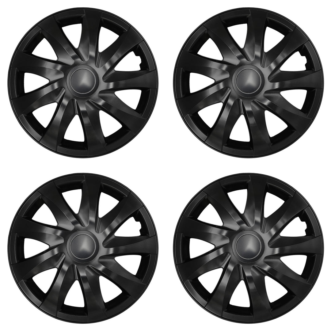 Universele wieldoppen 14'' NRM DRACO matzwart, 4 stuks