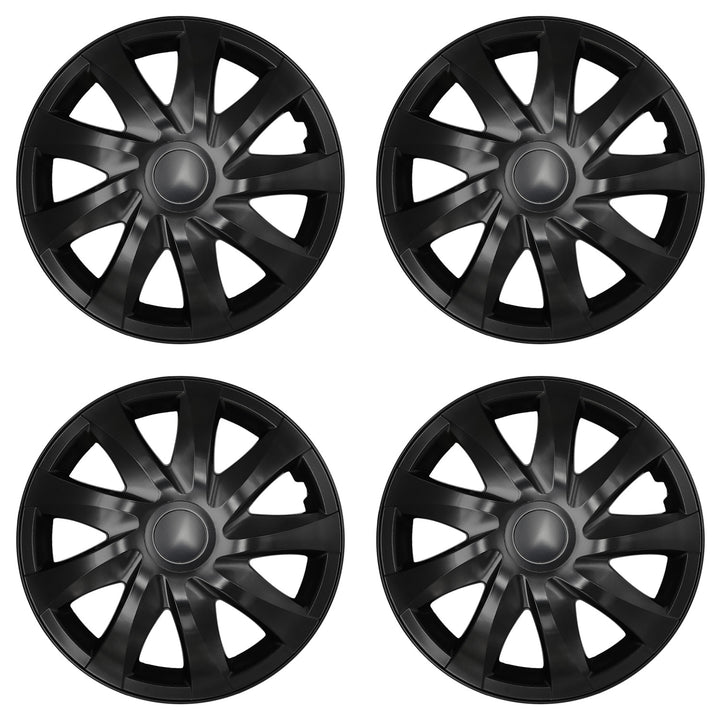 Universele wieldoppen 14'' NRM DRACO matzwart, 4 stuks