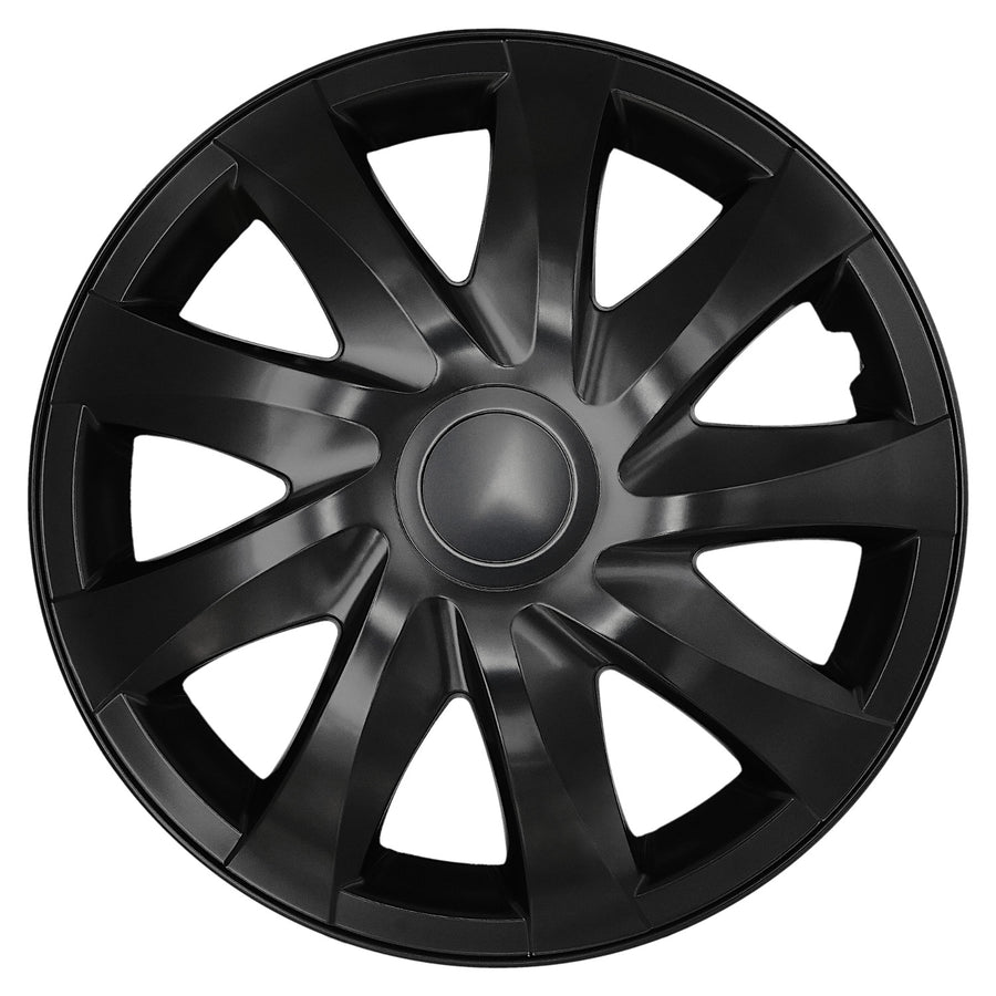 Universele wieldoppen 16'' NRM DRACO matzwart, 4 stuks