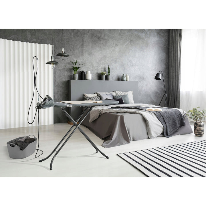 Leifheit Air Board M Black Plus strijkplank, reflecteert warmte en stoom, in hoogte verstelbaar, 72485