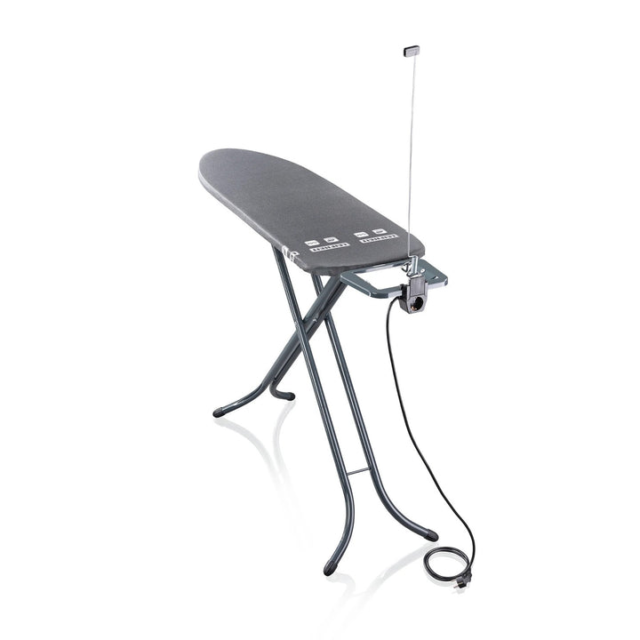Leifheit Air Board M Black Plus strijkplank, reflecteert warmte en stoom, in hoogte verstelbaar, 72485