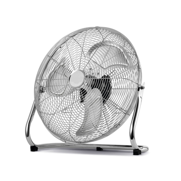 HanksAir-vloerventilator, vermogen 80 W, 3 standen, vervaardigd uit verchroomd staal, diameter 40 cm, snoerlengte 1,5 m, W021
