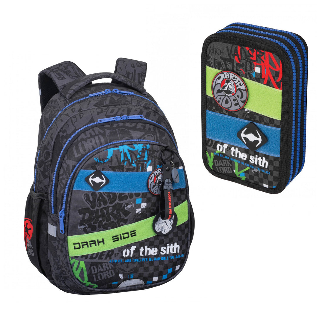 Star Wars Coolpack-schoolset, Jerry-rugzak (15") met 3 vakken, voorgevormde rug en verstelbare schouderbanden, en Jumper 3-etui met accessoires