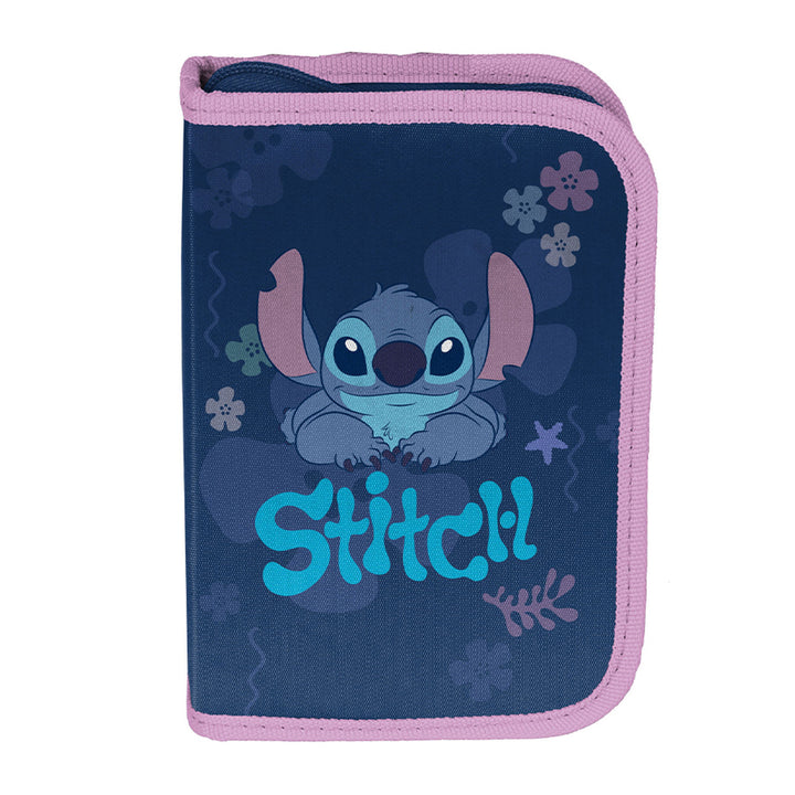 Stitch Paso-schoolset, rugzak met twee vakken, reflecterende elementen en verstevigde rug, etui zonder inhoud en met vakjes voor schrijfgerei, schoenenzak die op de rug kan worden gedragen, DS26XX