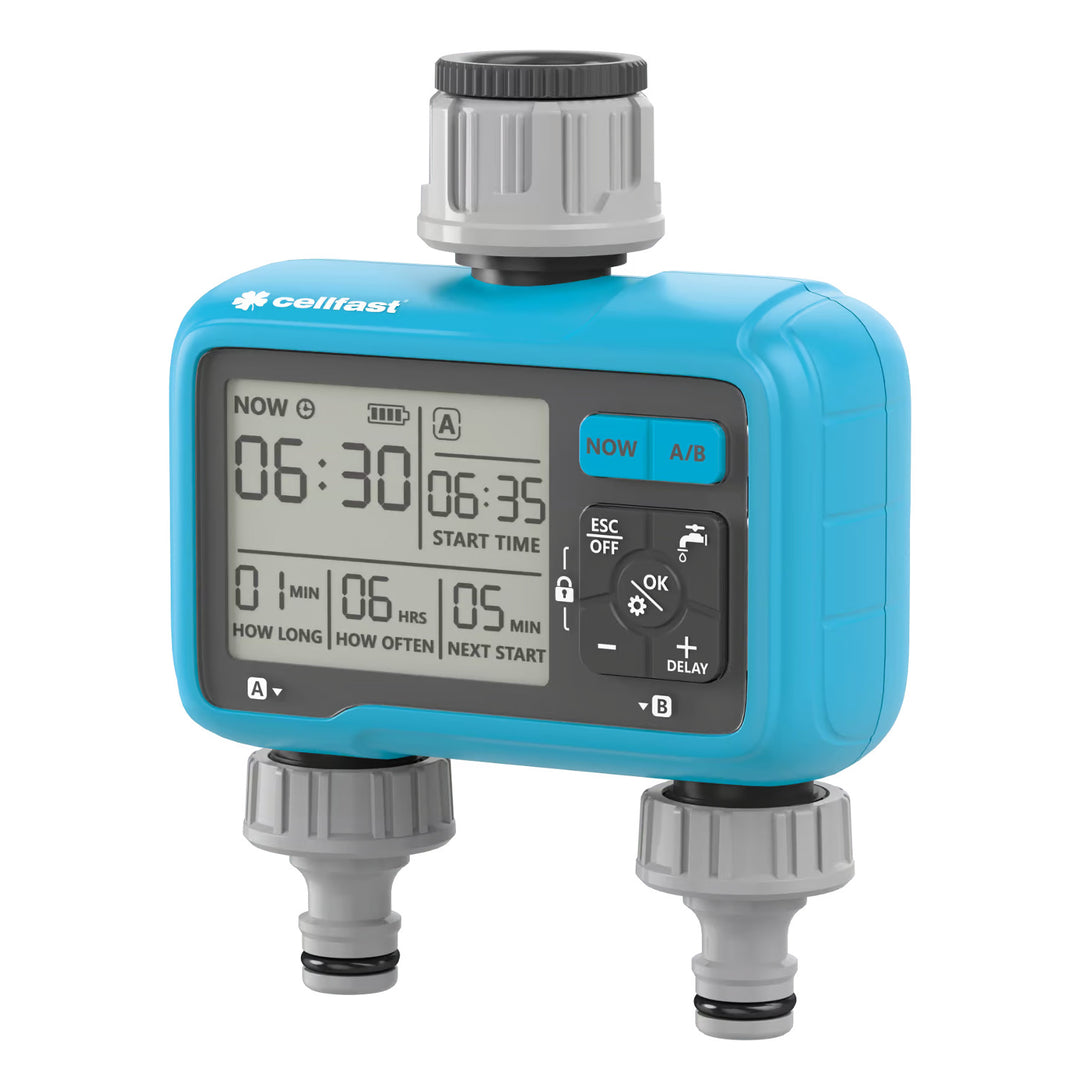 Cellfast, Chronos CellPro: elektronische irrigatiecontroller met 2 secties