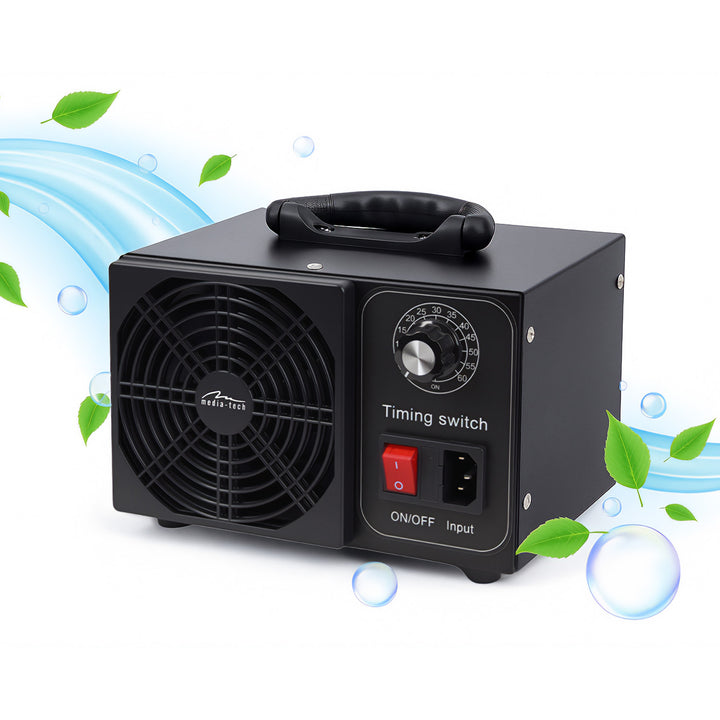 Professionele ozongenerator voor desinfectie en luchtzuivering, Mediatech, Ozonproductie: 60.000 mg/u, TIMER, Vermogen: 140 W, metalen behuizing