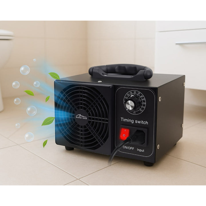 Professionele ozongenerator voor desinfectie en luchtzuivering, Mediatech, Ozonproductie: 60.000 mg/u, TIMER, Vermogen: 140 W, metalen behuizing