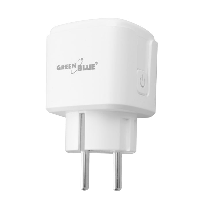 GreenBlue WiFi-stopcontact met afstandsbediening, Android/iOS/Alexa/Google Home, timer, wattmeter, max. 16 A/3840 W, GB735 W, 2 stuks