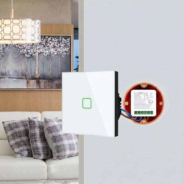GreenBlue inbouw-wifi-relais, Android/iOS/Alexa/Google Home, 100-240 V AC, 50/60 Hz, max. 16 A, voor LED 150 W, GB739, 4 stuks