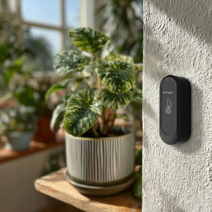 GreenBlue WiFi-temperatuur- en vochtigheidssensor voor buiten, Android/iOS, 3,0 V DC, LR03x2, IP65, GB741, 2 stuks