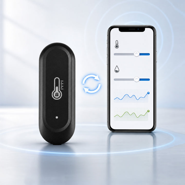 GreenBlue WiFi-temperatuur- en vochtigheidssensor voor buiten, Android/iOS, 3,0 V DC, LR03x2, IP65, GB741, 2 stuks