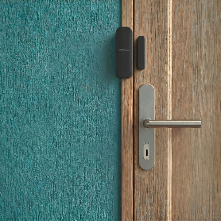 Draadloze reedschakelaar / WiFi-openingssensor van GreenBlue, Android/iOS, voor deuren / ramen, 3,0 V DC, LR03x2, GB479 B, 2 sets
