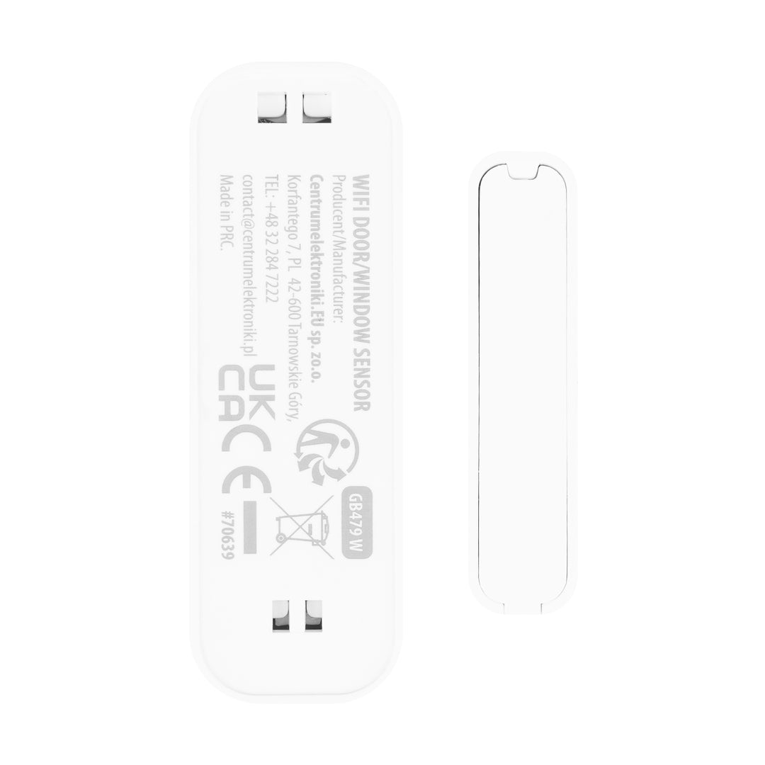 Draadloze reedschakelaar / WiFi-openingssensor van GreenBlue, Android/iOS, voor deuren / ramen, 3,0 V DC, LR03x2, GB479 W, 2 sets