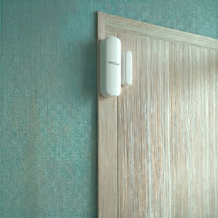 Draadloze reedschakelaar / WiFi-openingssensor van GreenBlue, Android/iOS, voor deuren / ramen, 3,0 V DC, LR03x2, GB479 W, 2 sets