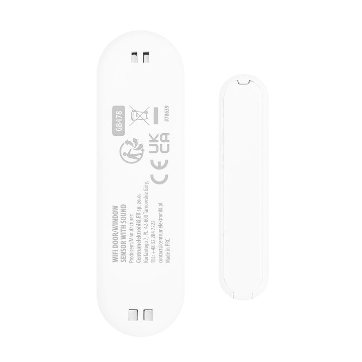 Draadloze reedschakelaar / WiFi-openingssensor van GreenBlue, Android/iOS, voor deuren / ramen, 3,0 V DC, LR03x2, met alarm, GB478, 2 sets