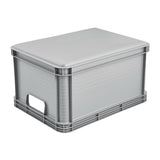 Robert Keeeper-draagbak, inhoud 20 l, grijs, geschikt voor contact met levensmiddelen, lichtgewicht en duurzaam, draagvermogen tot 30 kg, 2 stuks