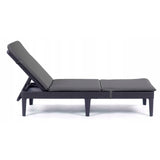 Kussen voor ligstoel Jaipur, kleur donkergrijs, stof S-500, afmetingen 190 x 60 cm, twee bevestigingssystemen, waterafstotend, in zijn geheel wasbaar, S-49, 3 stuks
