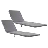 Kussen voor ligstoel Daytona, kleur grijs, stof S-550 Melange, afmetingen 192 x 64 cm, bevestiging met elastische band, waterafstotend, Melange S-23, 2 stuks