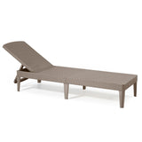 Verstelbare tuinligstoel Jaipur Sun Lounger cappuccino + kussen voor de Jaipur-ligstoel, kleur donkergrijs, stof S-500, afmetingen 190 x 60 cm