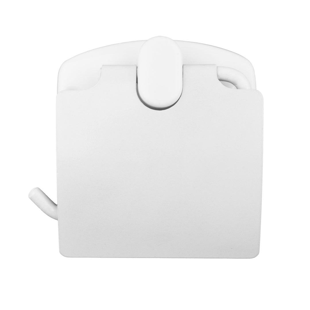 Toiletpapierhouder met klep/afdekplaat, wit, ABJ