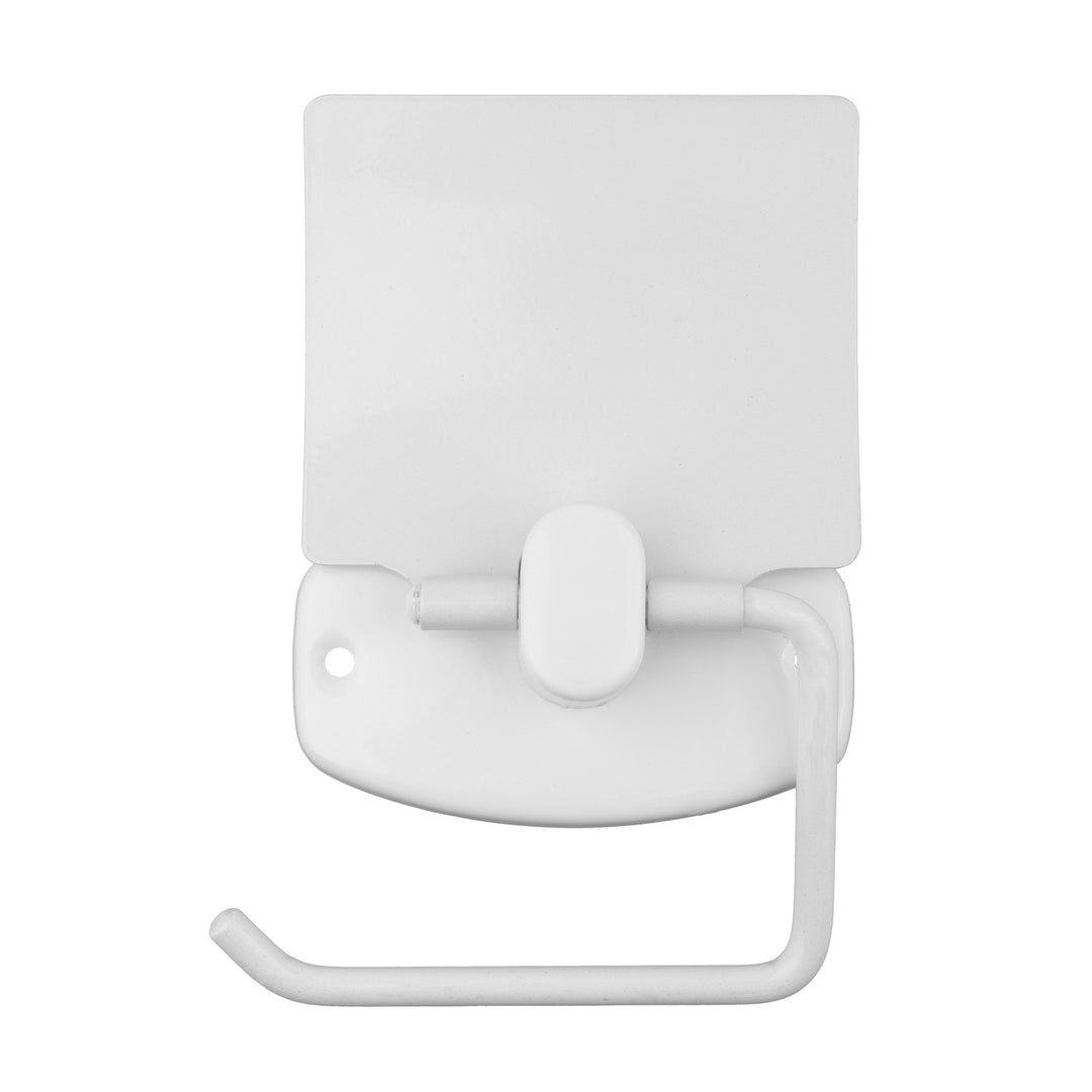 Toiletpapierhouder met klep/afdekplaat, wit, ABJ
