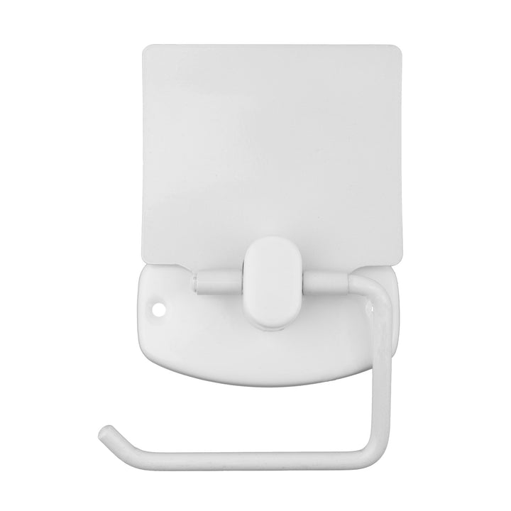 Toiletpapierhouder met klep/afdekplaat, wit, ABJ