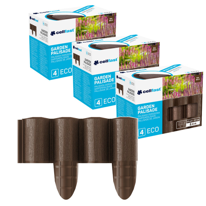 Cellfast tuinpalisade, houtlook, vorstbestendig, lengte 7,2 m, kleur bruin, 34-031