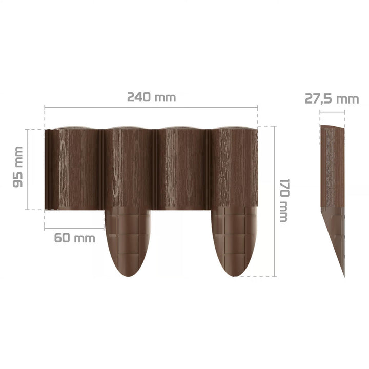 Cellfast tuinpalisade, houtlook, vorstbestendig, lengte 21,6 m, kleur bruin, 34-031
