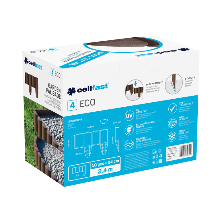 Cellfast tuinpalisade, houtlook, vorstbestendig, lengte 21,6 m, kleur bruin, 34-031