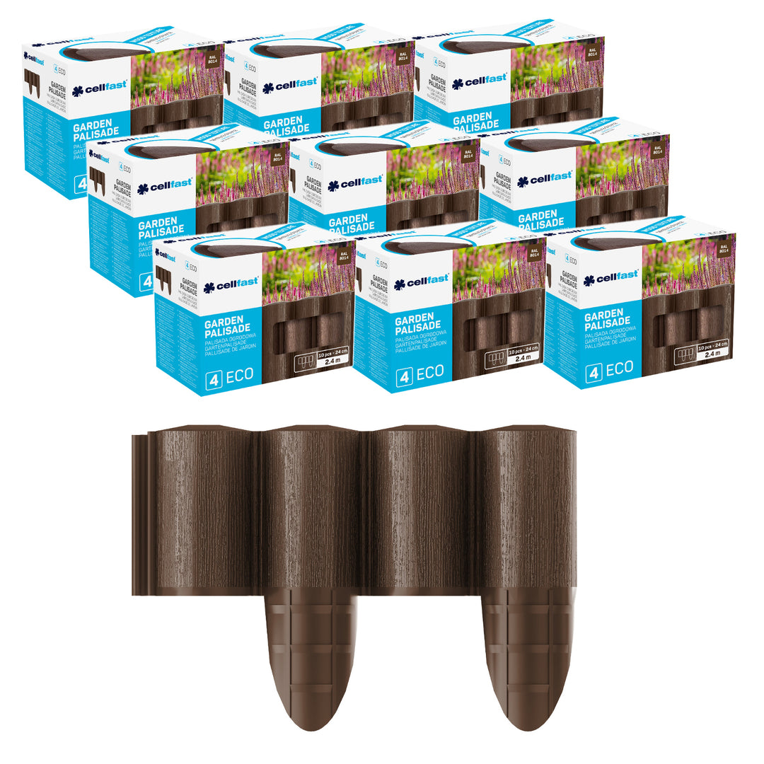 Cellfast tuinpalisade, houtlook, vorstbestendig, lengte 21,6 m, kleur bruin, 34-031