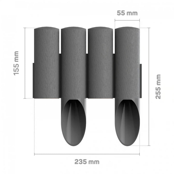 Cellfast tuinpalisade, houtlook, vorstbestendig, lengte 20,7 m, kleur grafiet, 34-044