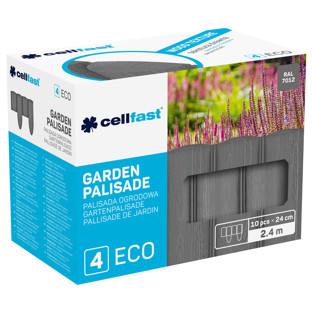 Cellfast tuinpalisade, houtlook, vorstbestendig, lengte 14,4 m, kleur grafiet, 34-054
