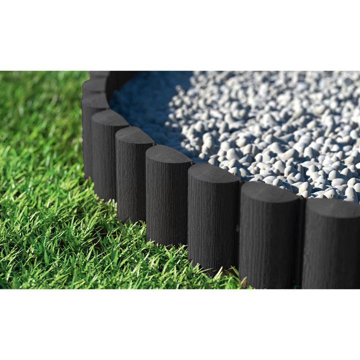 Cellfast tuinpalisade, houtlook, vorstbestendig, lengte 7,2 m, kleur antraciet, 34-032