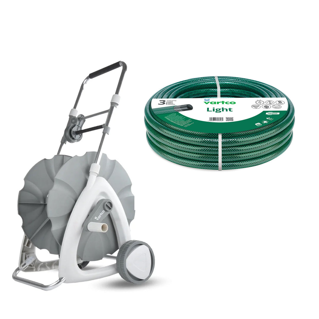 Tuinslangwagen + Vartco Light-tuinslang 1/2" 25 m Agaplast