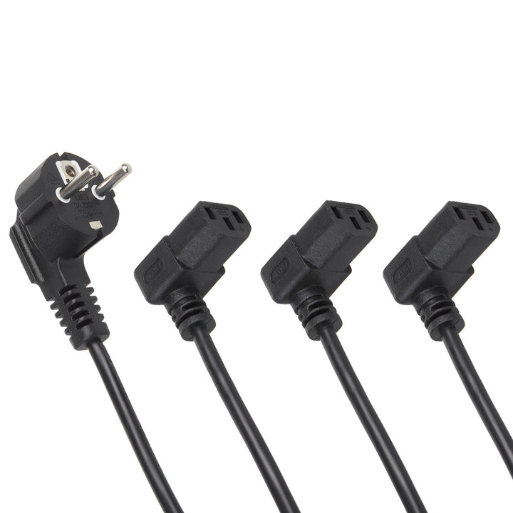 Maclean-voedingskabel, haaks, 3-pins, EU-stekker, 3 m, MCTV-854, 3 stuks