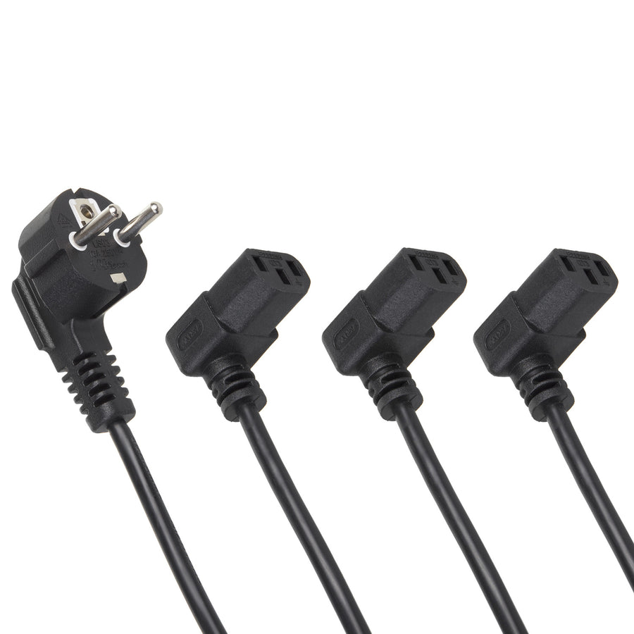 Maclean-voedingskabel, haaks, 3-pins, EU-stekker, 3 m, MCTV-854, 3 stuks