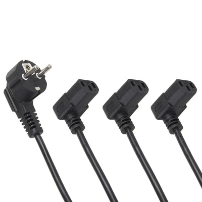 Maclean-voedingskabel, haaks, 3-pins, EU-stekker, 1,5 m, MCTV-851, 3 stuks