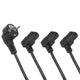 Maclean-voedingskabel, haaks, 3-pins, EU-stekker, 1,5 m, MCTV-851, 3 stuks