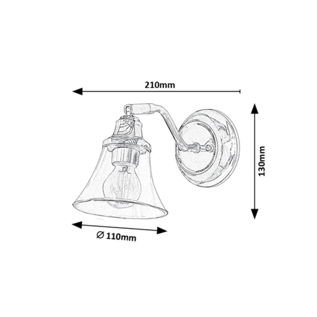Badkamerwandlamp RABALUX ANTOINE 3207 E14 IP44, 2 stuks