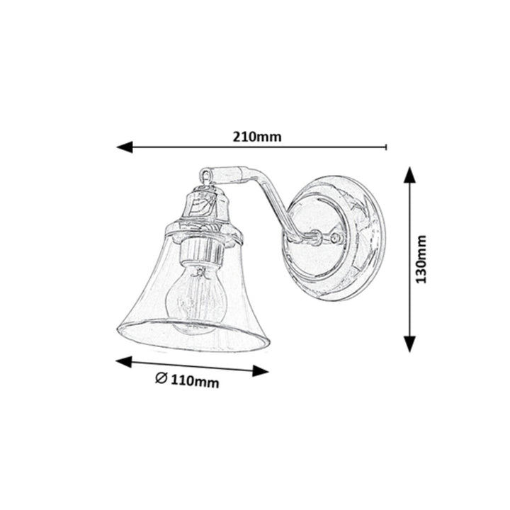 Badkamerwandlamp RABALUX ANTOINE 3207 E14 IP44, 2 stuks