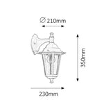 Velence Rabalux 8201 buitenlamp, wit, E27, max. 60 W, klassieke stijl, 2 stuks
