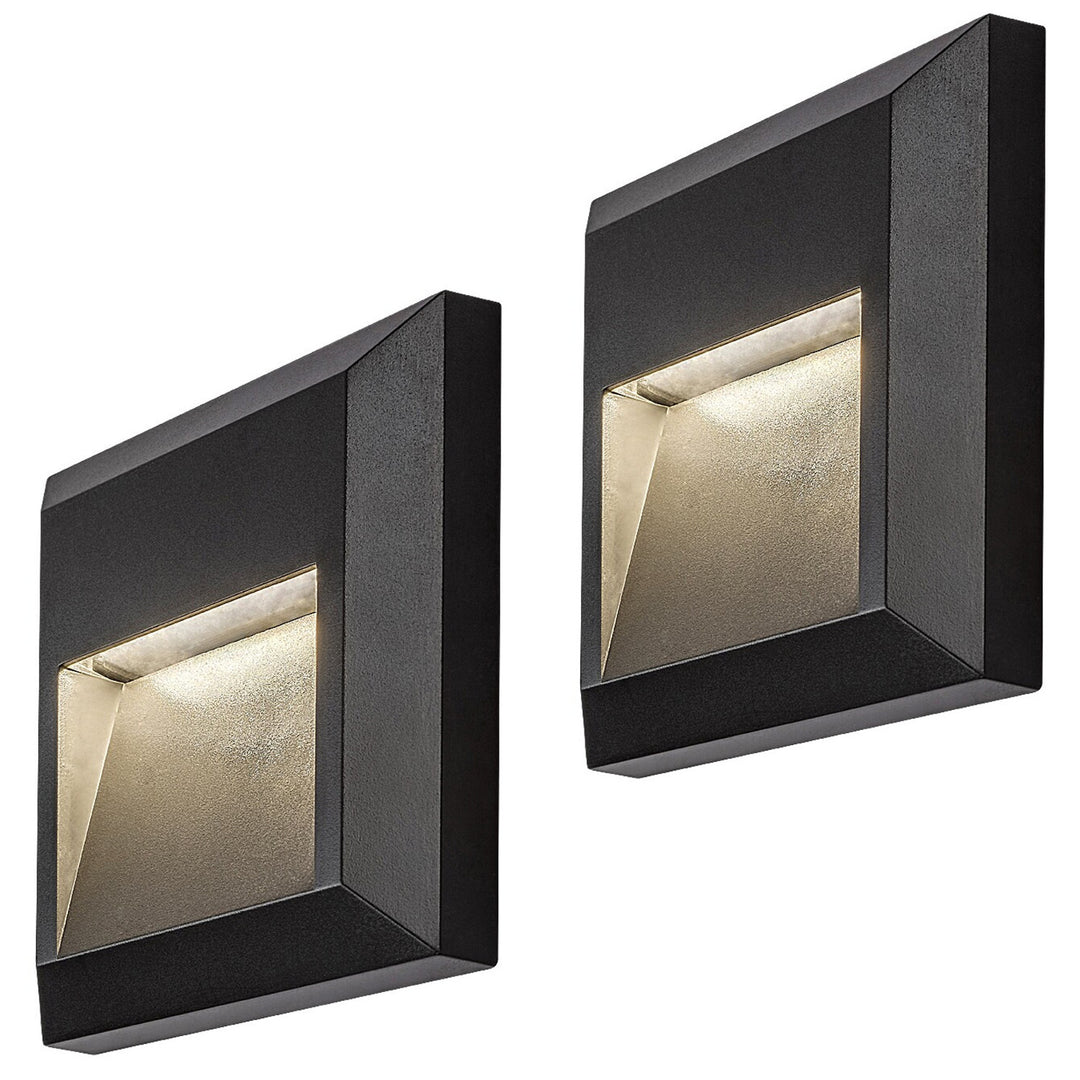 Rabalux-lamp, wandlamp, voor buiten, LED 4 W, antraciet, Trento, 2 stuks