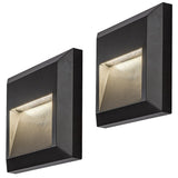 Rabalux-lamp, wandlamp, voor buiten, LED 4 W, antraciet, Trento, 2 stuks
