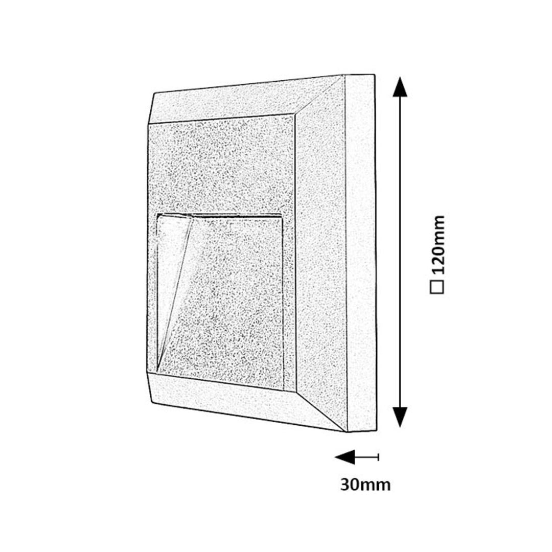 Rabalux-lamp, wandlamp, voor buiten, LED 4 W, antraciet, Trento, 4 stuks