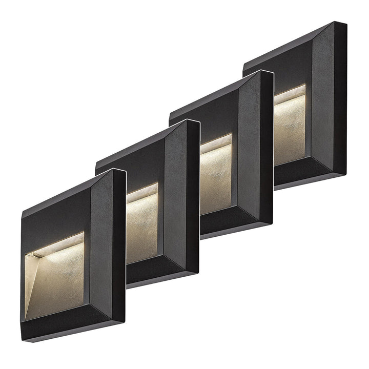 Rabalux-lamp, wandlamp, voor buiten, LED 4 W, antraciet, Trento, 4 stuks