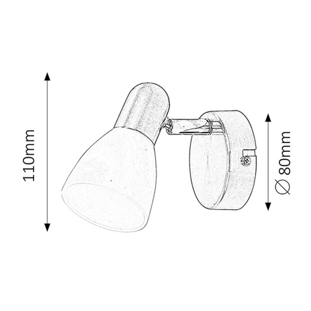 Soma spotlamp E14 max. 40 W, satijnchroom, opaal 6301, 2 stuks