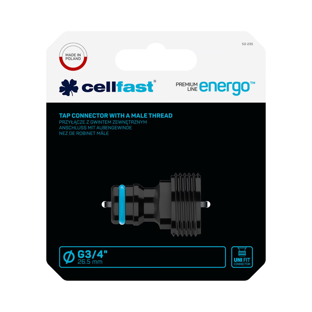Cellfast ENERGO G3/4''-aansluiting met buitendraad